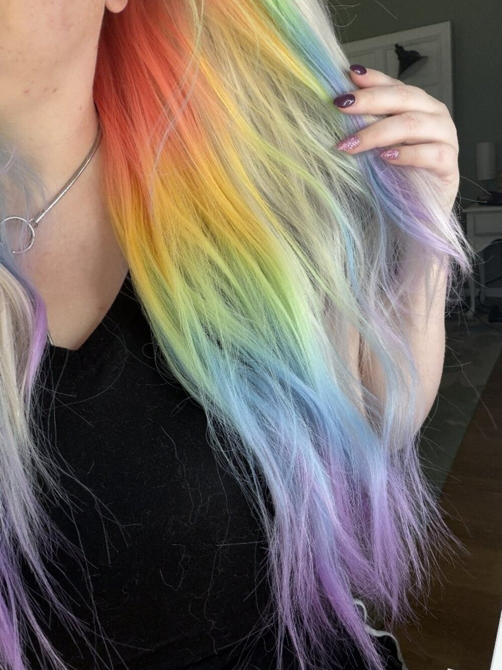 Chelsey Smith Crowns Rainbow Wig